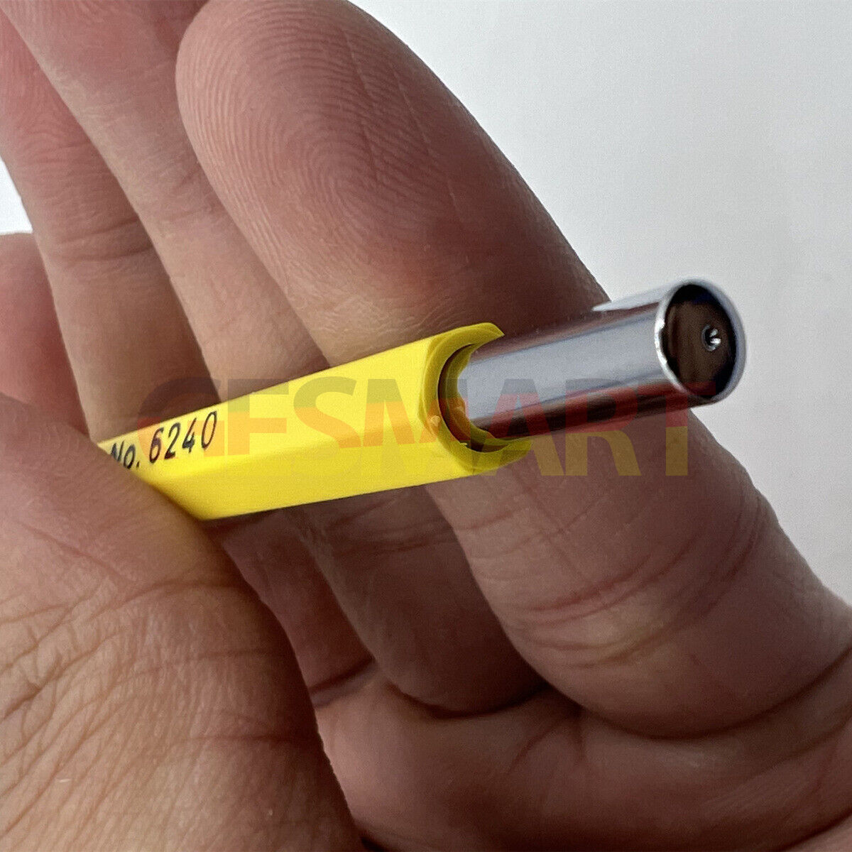 Bergeon 6240 Fiberglass Scratch Brush Pen - Rust Removal Tool, Yellow