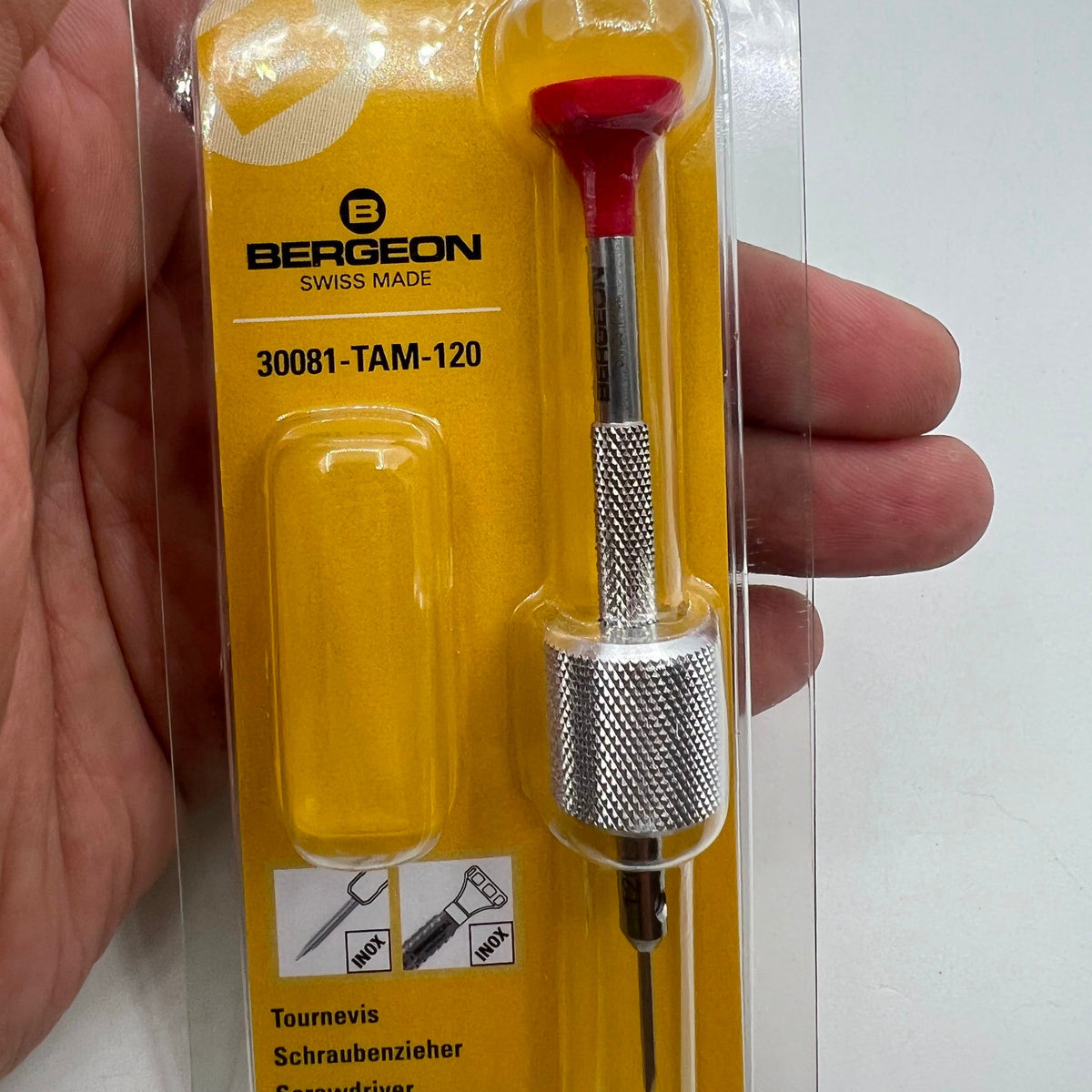 Bergeon 30081-TAM-180 Cacciavite Per Orologi A Tamburo 1.80mm