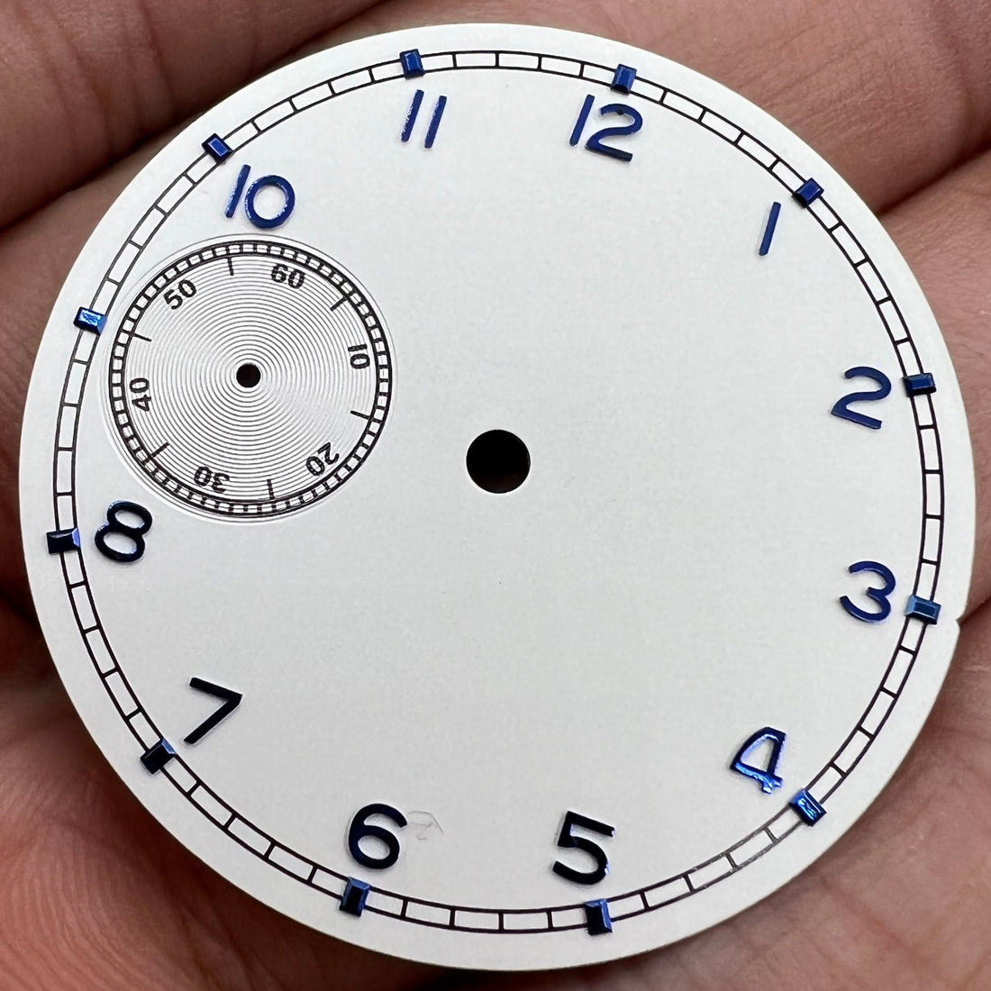 Classic 37mm White Pilot Watch Dial for ETA 6497 Movement - No Logo, BP08