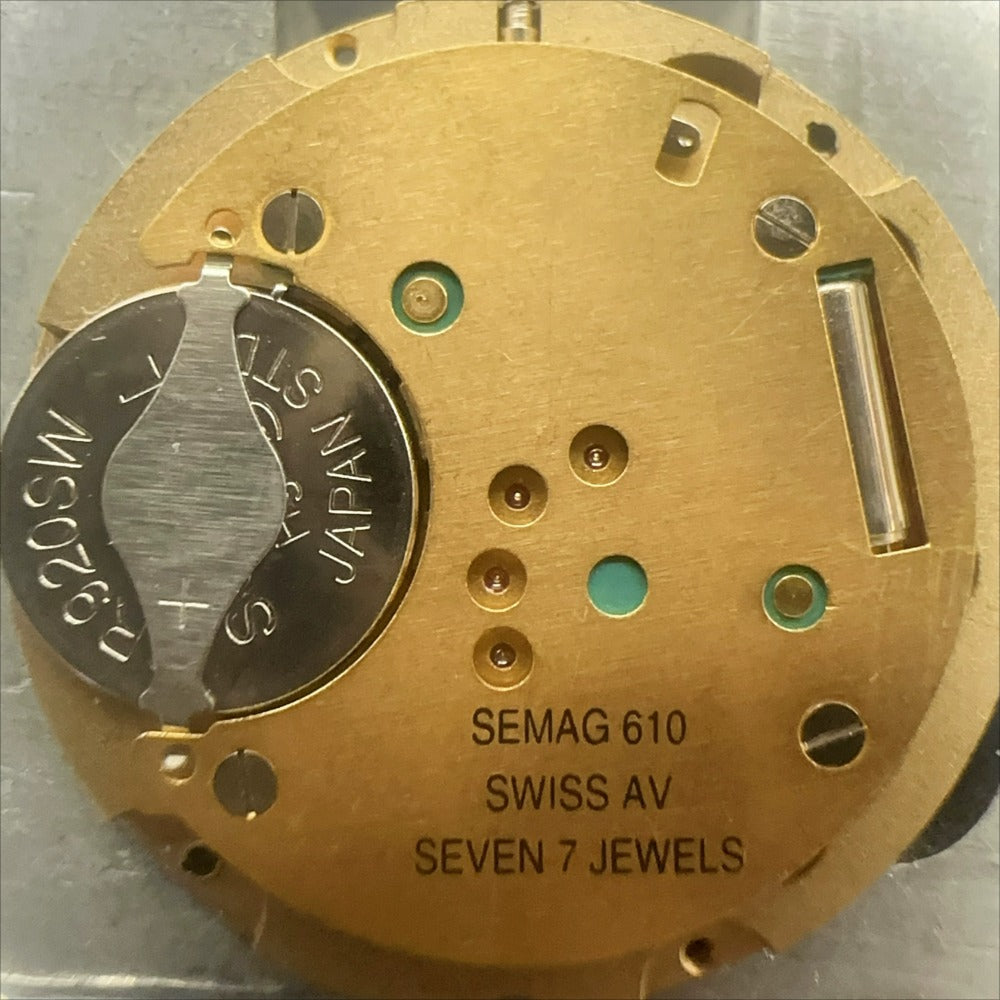 Swiss Made New SEMAG 610 Quartz Movement 3 Hands Single Calendar Watch Part