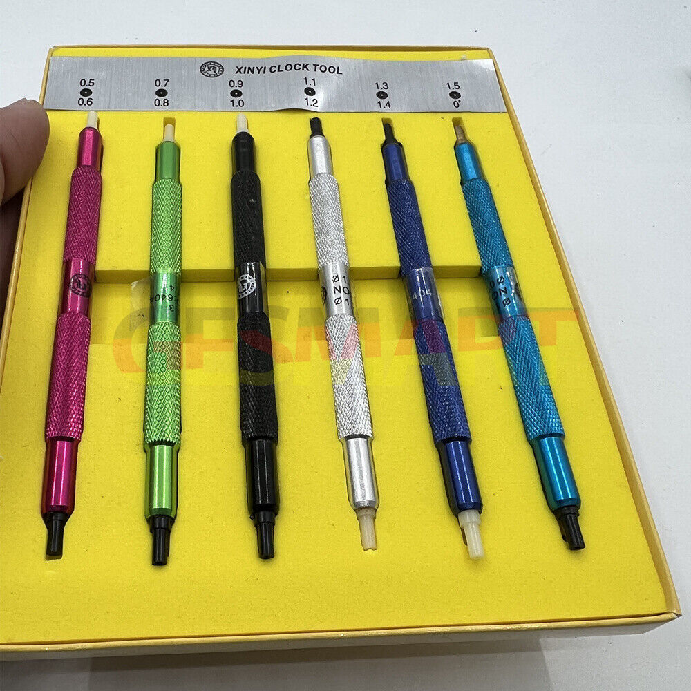High Quality 6-piece watch hand presser set for precise watch hand installation and repair.