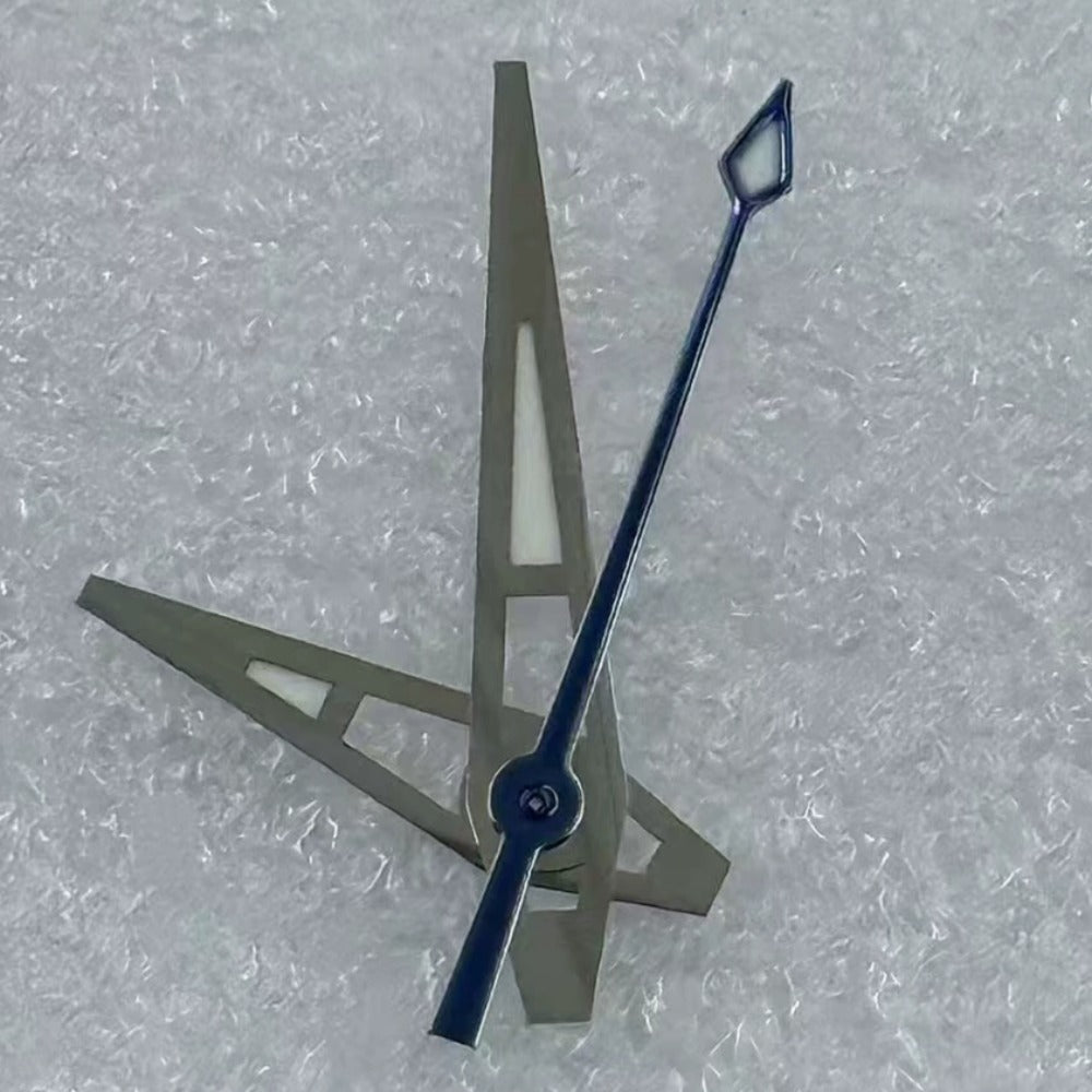 Lume Blue second hand with silver trim for NH35/36, NH38 watch movements by Big Arrow.