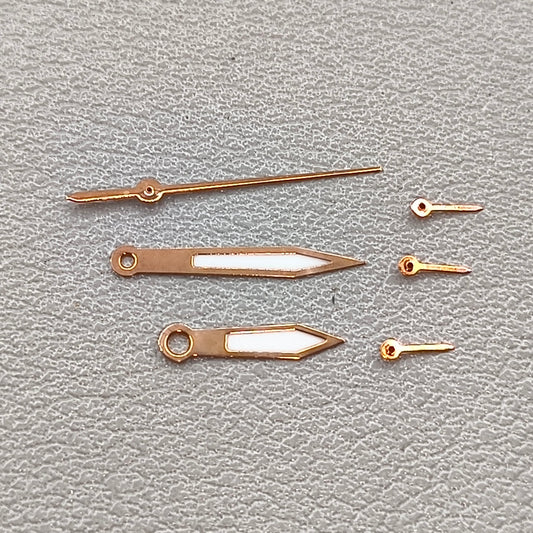 Typical Green Lume Rose Golden Trim Watch Hands for OS10 OS60 OS80 Movement Watch Part