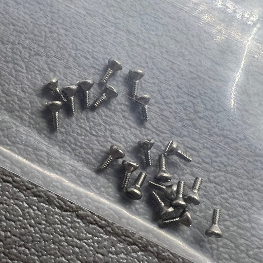Set of 10 watch case cushion mount screws for Miyota 8215 8200 movements, ideal for secure repairs.