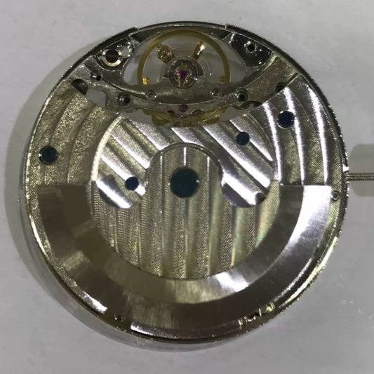 Carved silver hollow watch with 3 hands, automatic mechanical movement - China craftsmanship.