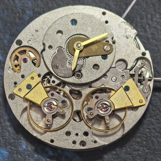 Silver Shanghai S-05A automatic watch with black rotor, featuring precise mechanical movement for watch accessories.