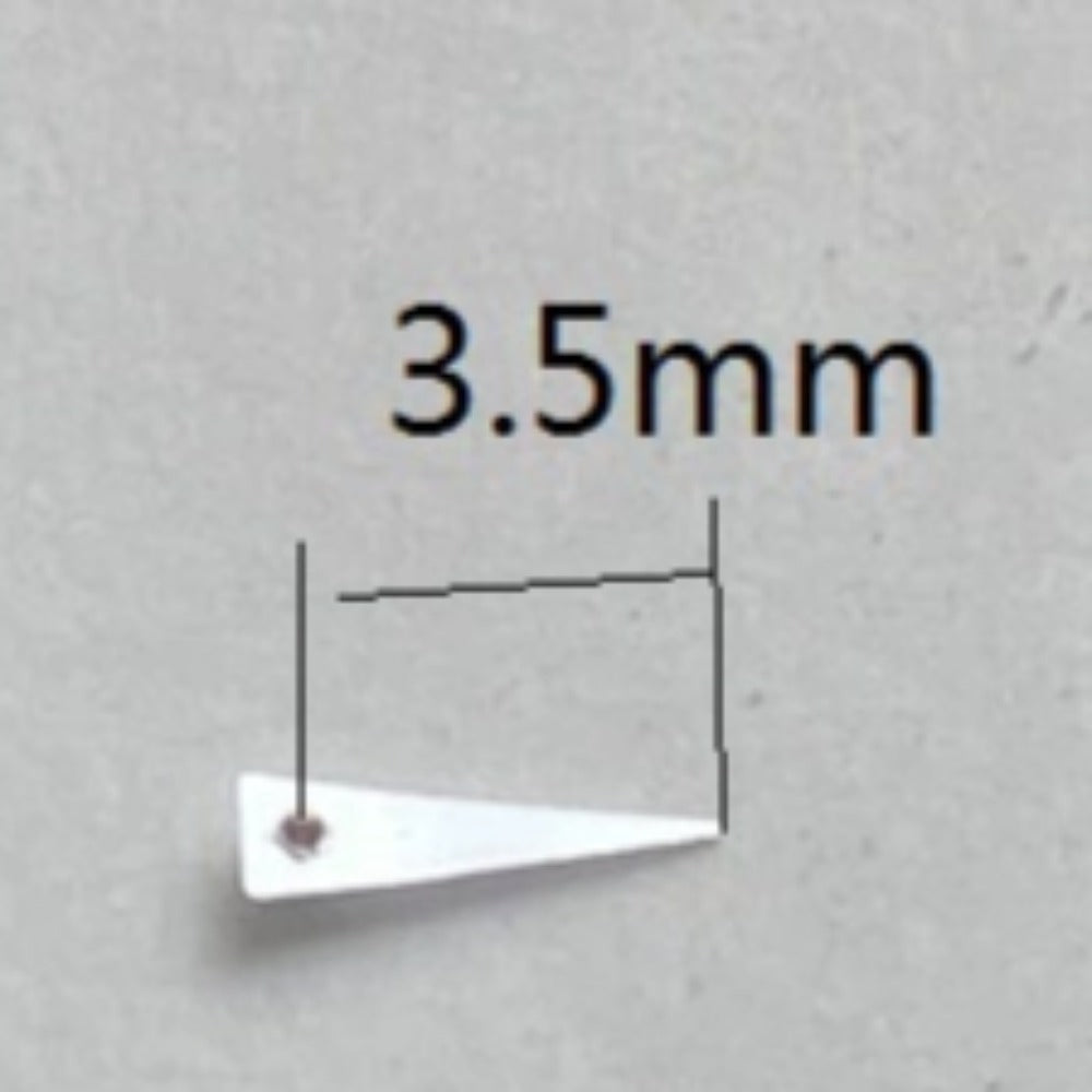 3 Stück 3,5 mm silberne Dreieck-Uhren-Kleinsekundenzeiger für Miyota JS15 Quarz