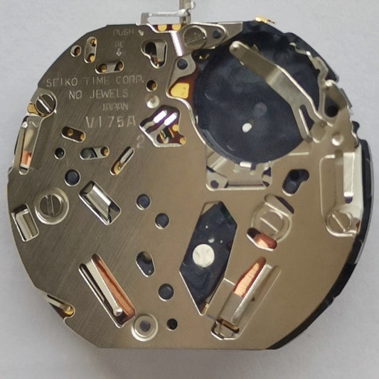 Seiko V175A quartz movement replacement part for Japan-made watches, precise and reliable accessory.