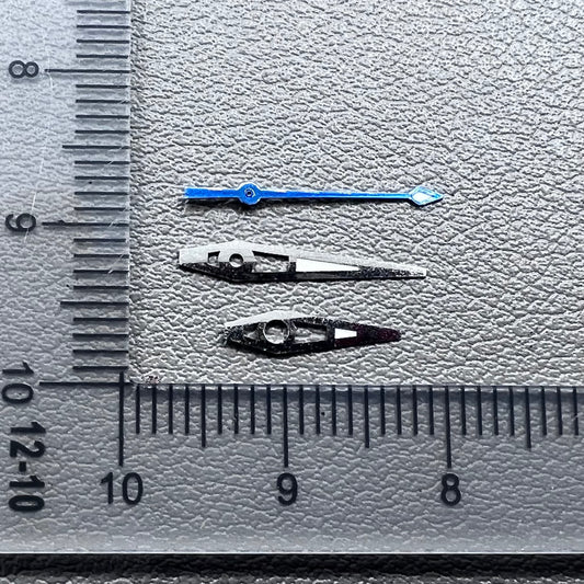 2 Sets Lume Blue Second Silver Trim Big Arrow Watch Hands for NH35 36 NH38 NH72 NH70