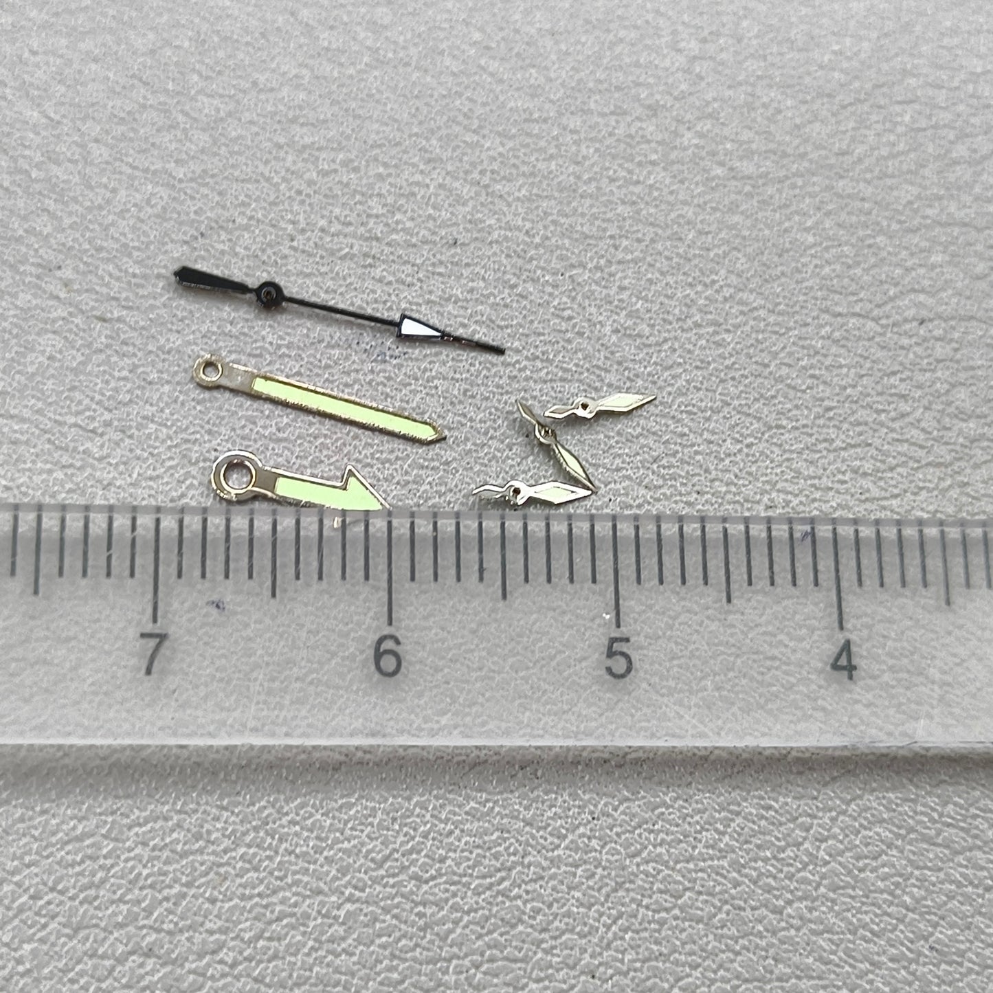 2 Sets/Pack Silver+black Trim Green Lume Watch Hands for Miyota OS10 OS20 OS30