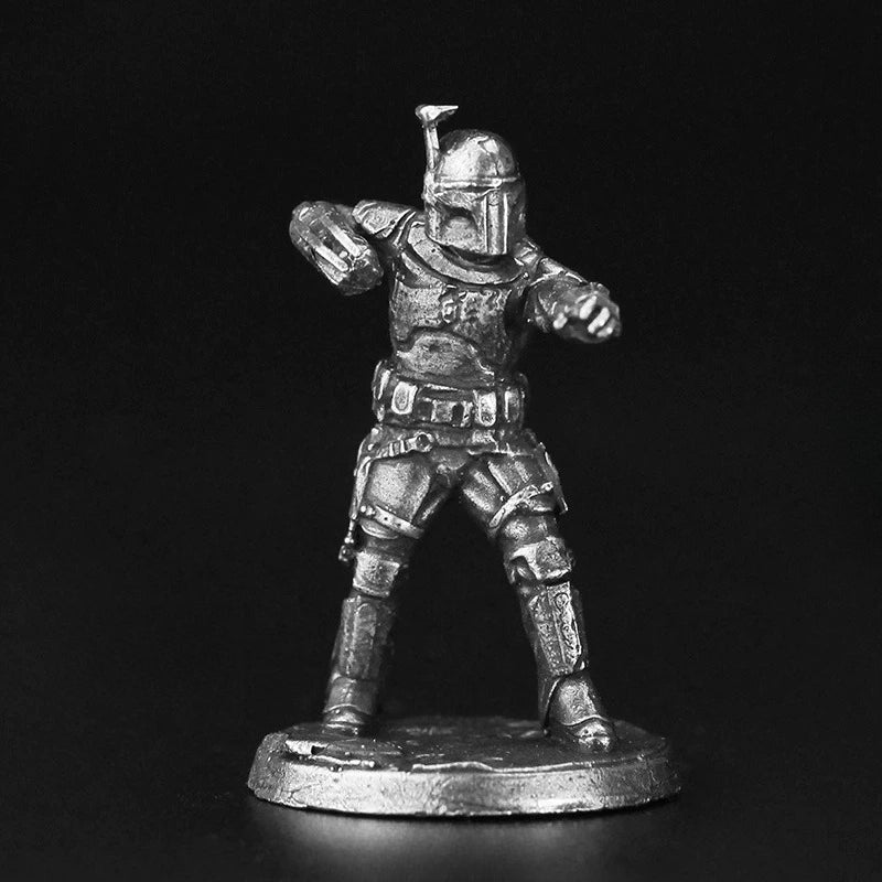 Bounty Hunter Dynamic Gesture Copper Figurine White Bronze Sci-Fi Wargame 362-7