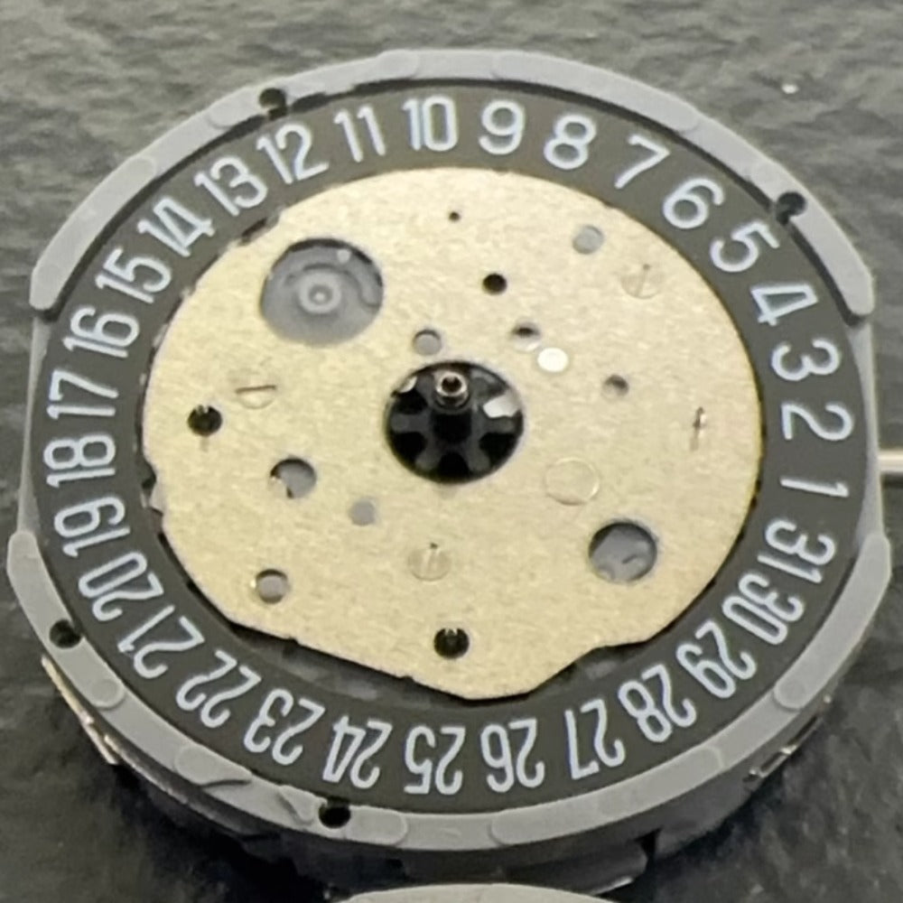 Japan Made FS20 Quartz Movement Date At 12 Multifunctional Black Disk Watch Part