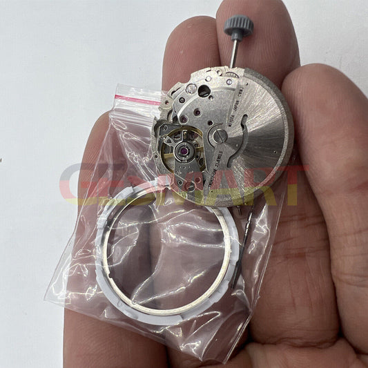 Silver Miyota Citizen 8200 mechanical watch movement for men, genuine Japan automatic precision craftsmanship.