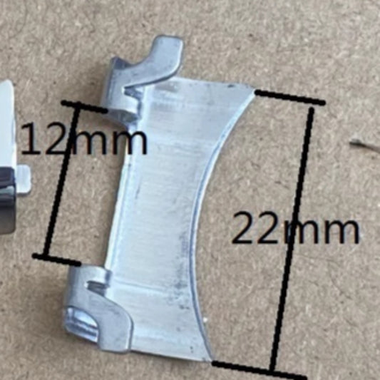 12x22mm silver stainless steel curved end spring bars for watch bands, durable replacement links.