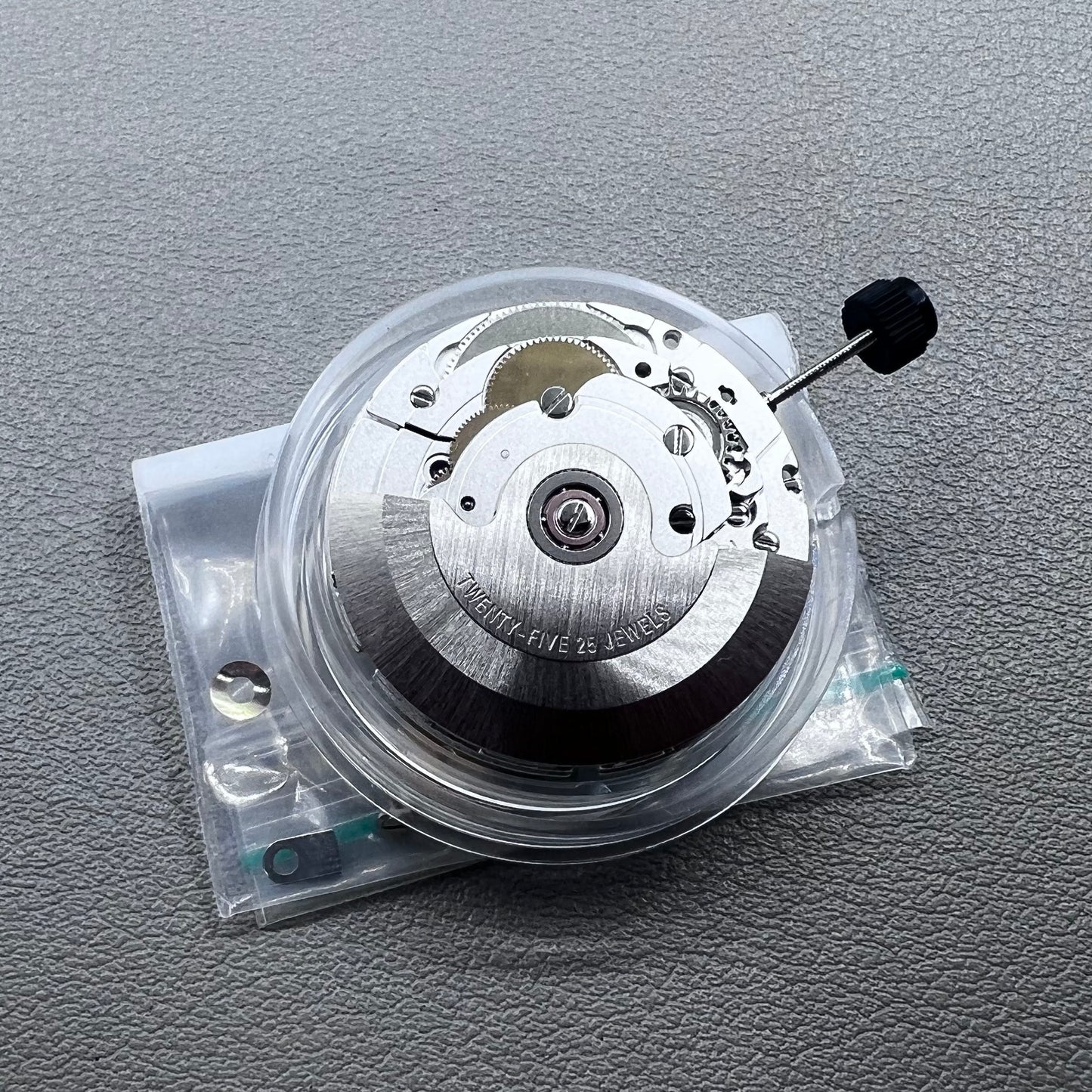 Silver ETA PT5000 mechanical watch movement, Seagull 2824 ETA2824-2 replacement part for precise timekeeping.
