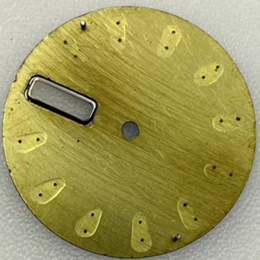 Black 28.5mm watch dial with green lume, no logo, designed for NH36 movement, perfect for watch accessories.