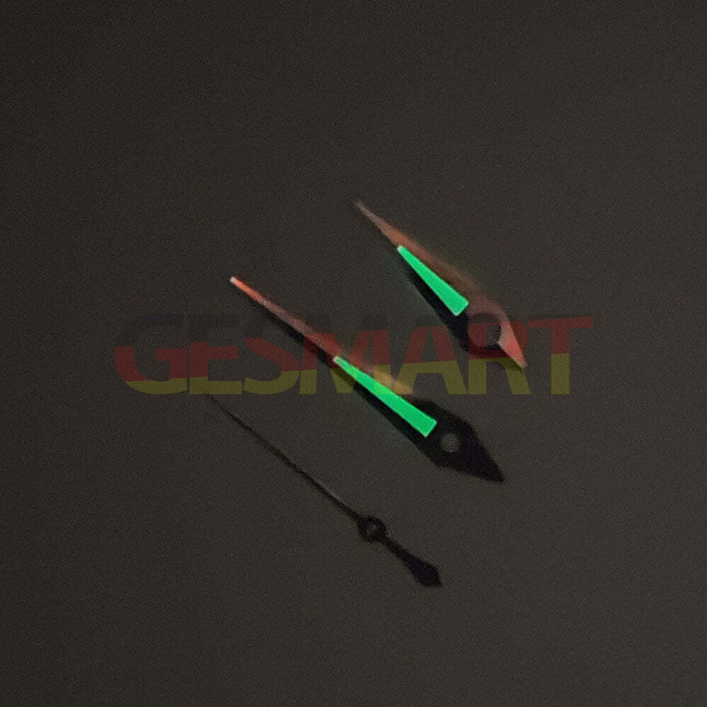 Green Luminous Silver Trim Classic Watch Hands for NH35/NH36/4R/7S Movement