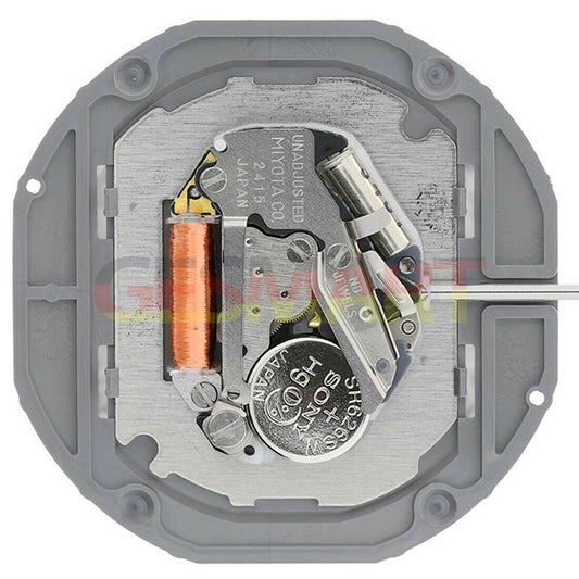 Miyota 2415 Japan quartz movement with date at 6 for precise watch repair and maintenance