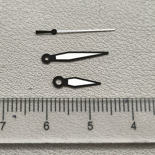 Pilot's Black 3 Hands with Green Luminous Watch Hands for NH36/4R Movement