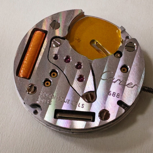 Swiss Made Cartier CTR-688 watch with precise quartz movement, elegant design, and luxury brand craftsmanship.