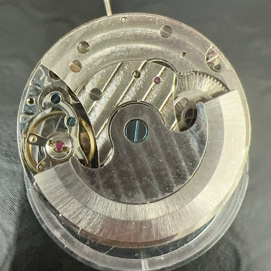 Hangzhou 2837 watch accessory showcasing automatic mechanical movement with flywheel and small second detail