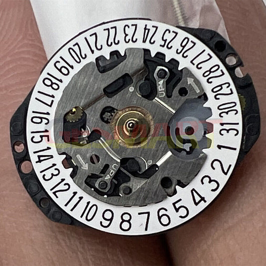 Hattori Epson VX82 quartz watch movement with date at 6, precision Japan-made component for repairs