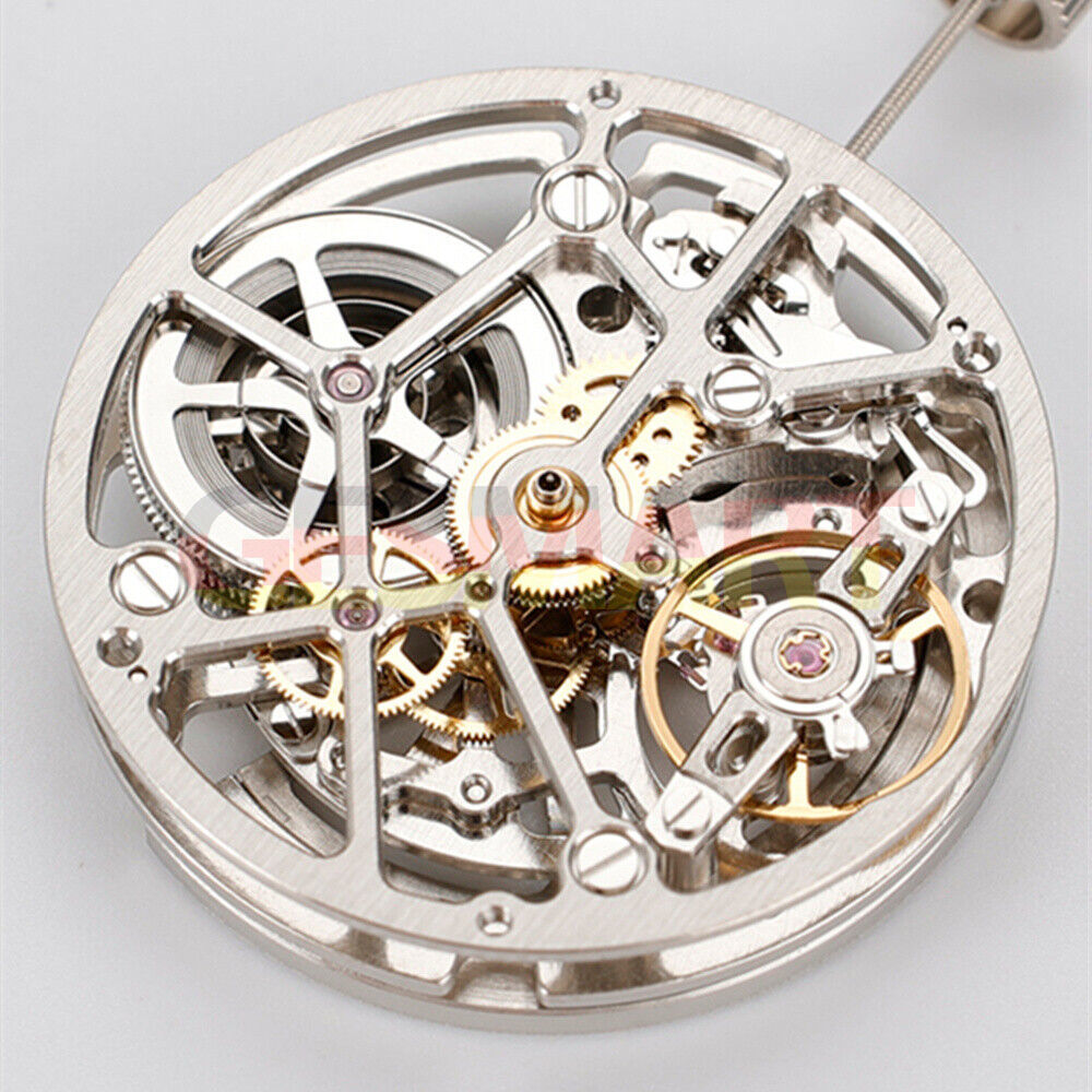 Mouvement mécanique automatique à balancier creux argenté/noir HZ1A09A