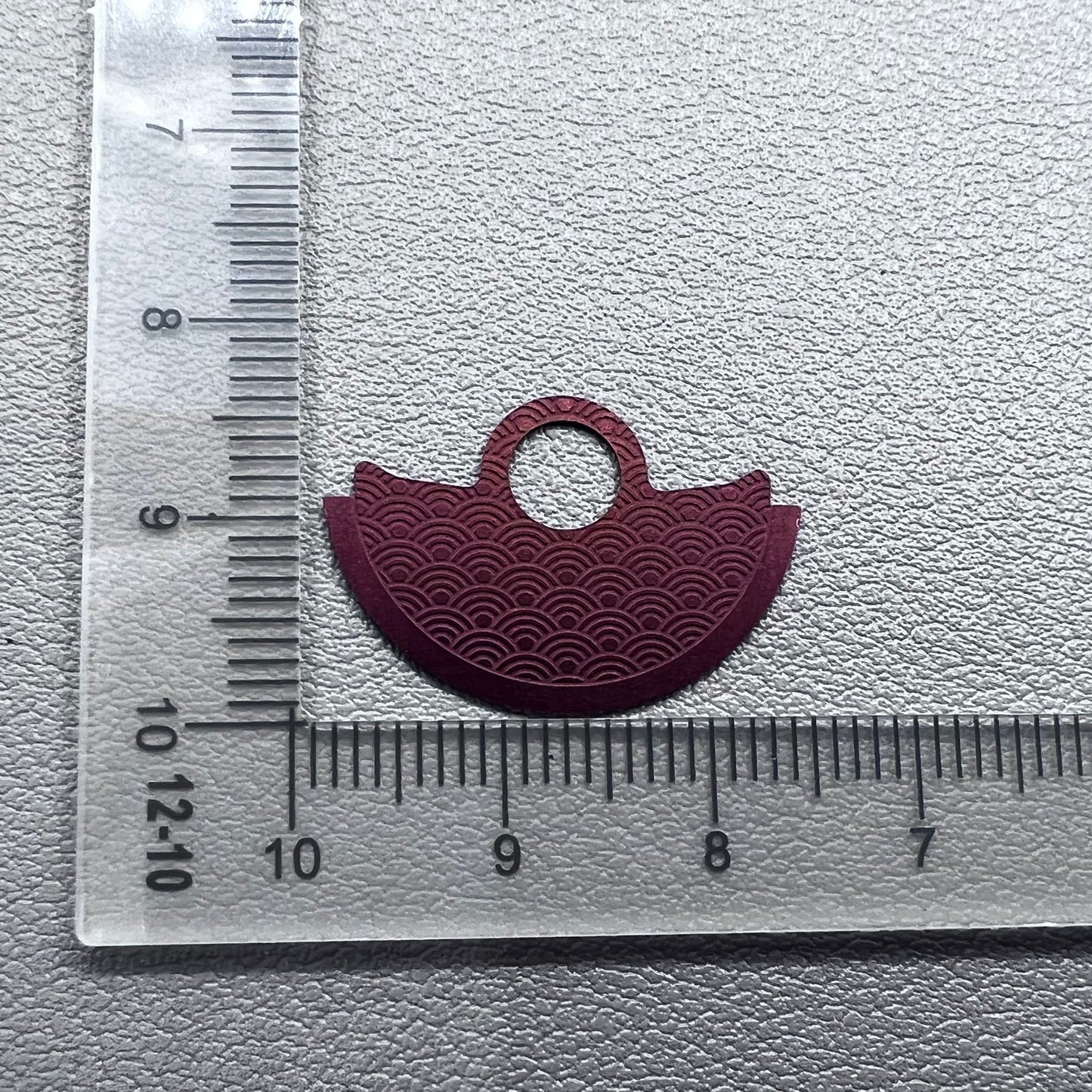 2 PIECES Red Wave Metal Rotor Oscillating Weight Overlay for NH35 NH36 Movement