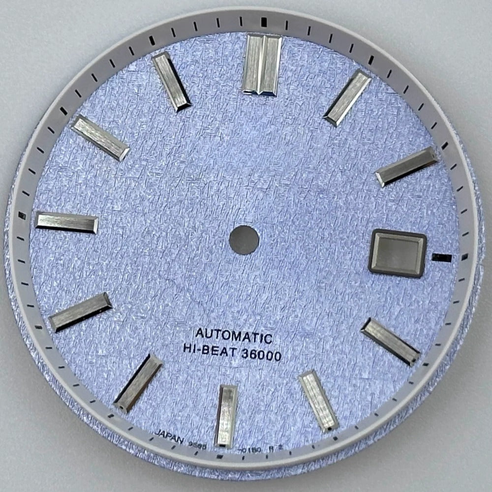 Light Blue Datejust NO Lume 33mm Modified Watch Dial for NH35 NH36 Movement