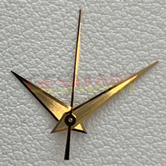 GS Polyhedral Stereo golden watch hands designed for NH35 NH36 diving watch movements, precise and durable.