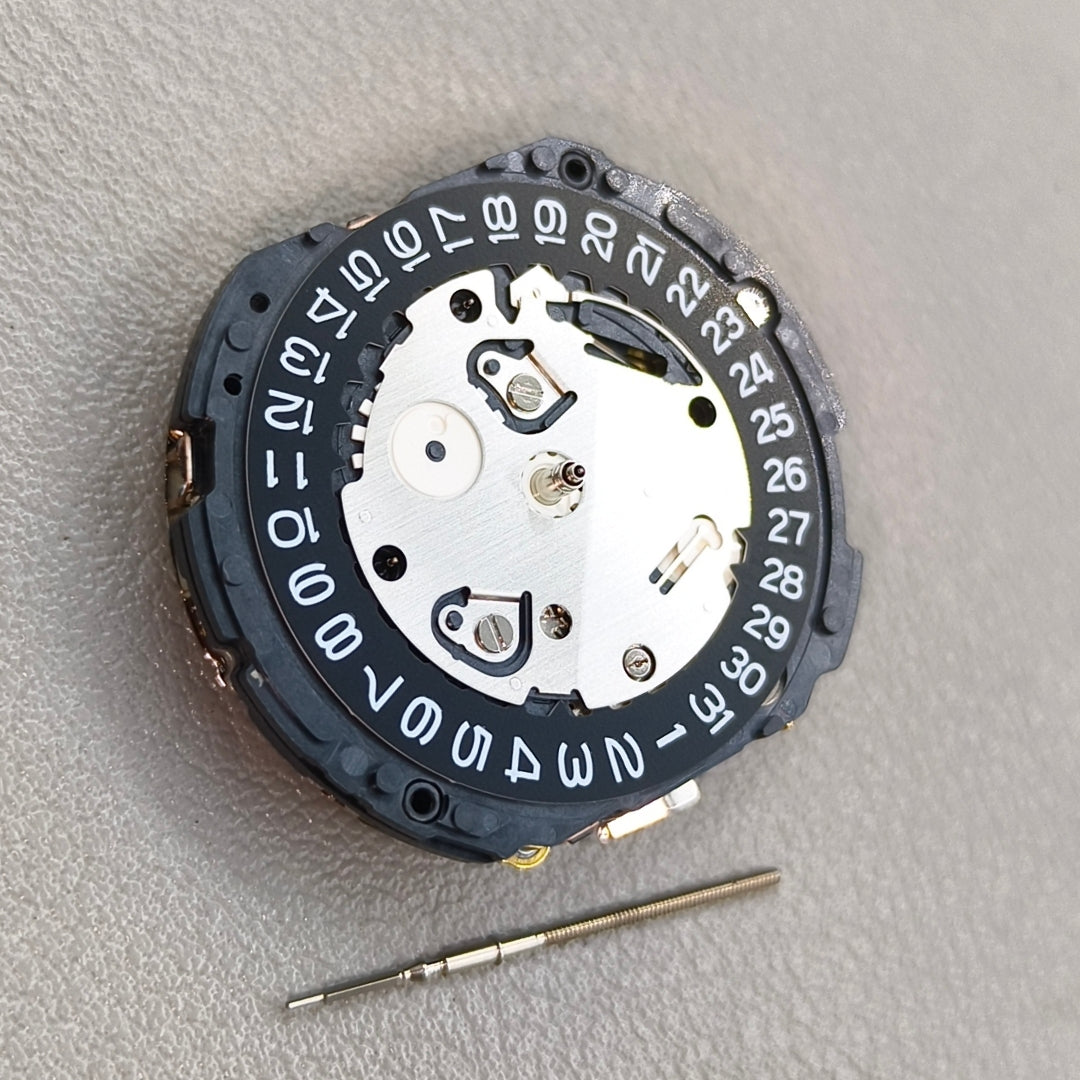 Japan Seiko 7T12A Quartz Movement Black Disk Single Calendar