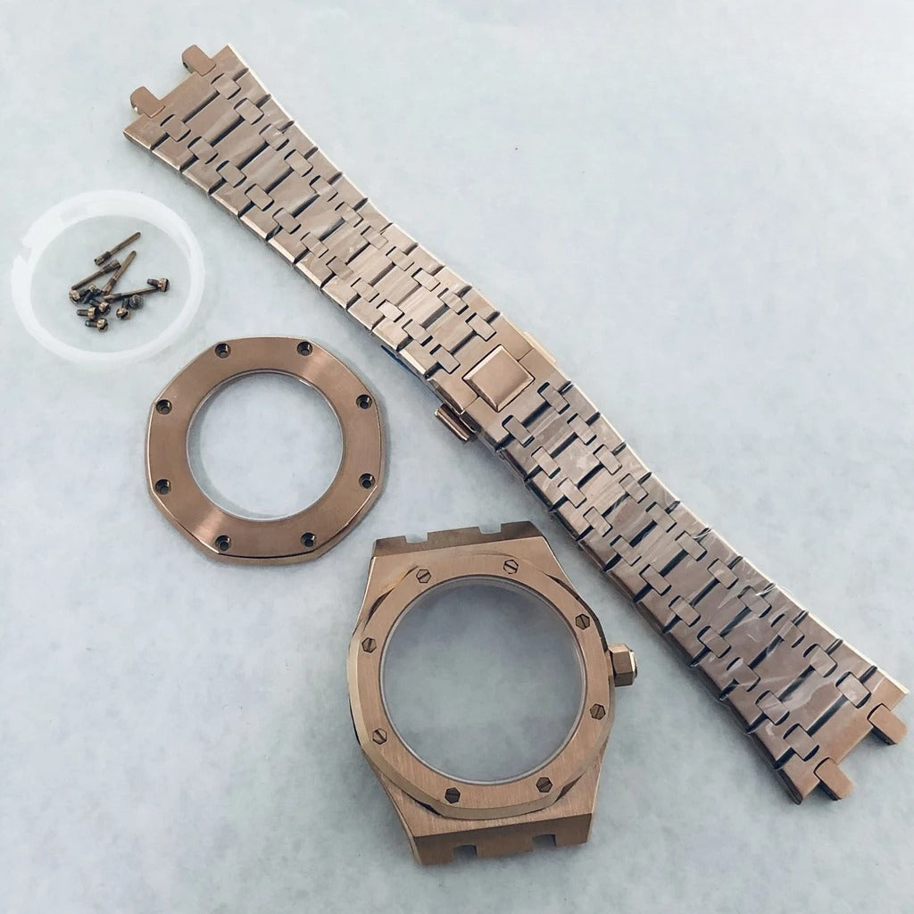 41mm AP Fit NH34 NH35 NH36 NH38 NH70 Transparent Back Sapphire Watch Case