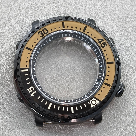 43mm Watch Case Sapphire Fit NH35/36/38 4R36 For Mod Mini Tuna Canned C3 Bezel