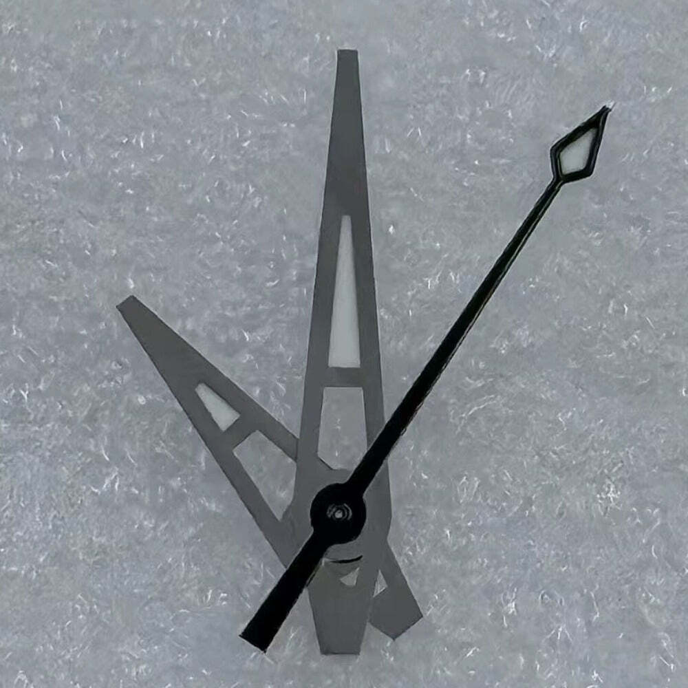 Lume Black Second Silver Trim Big Arrow Zeiger für Seiko NH35/36 NH38 NH72 NH70