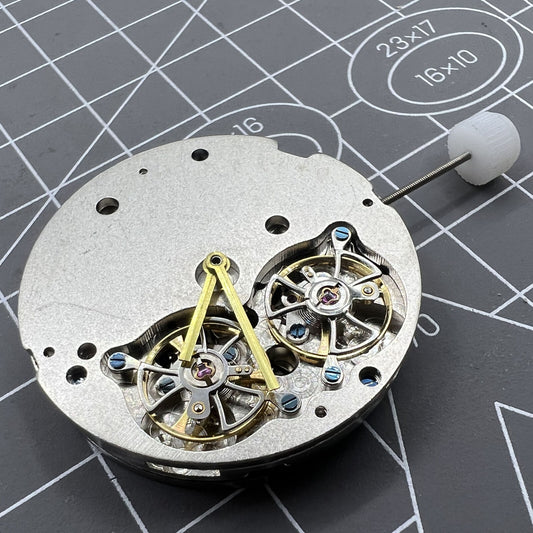 Shanghai Double Bare Balance Wheel watch accessory showcasing precision mechanical movement and craftsmanship.