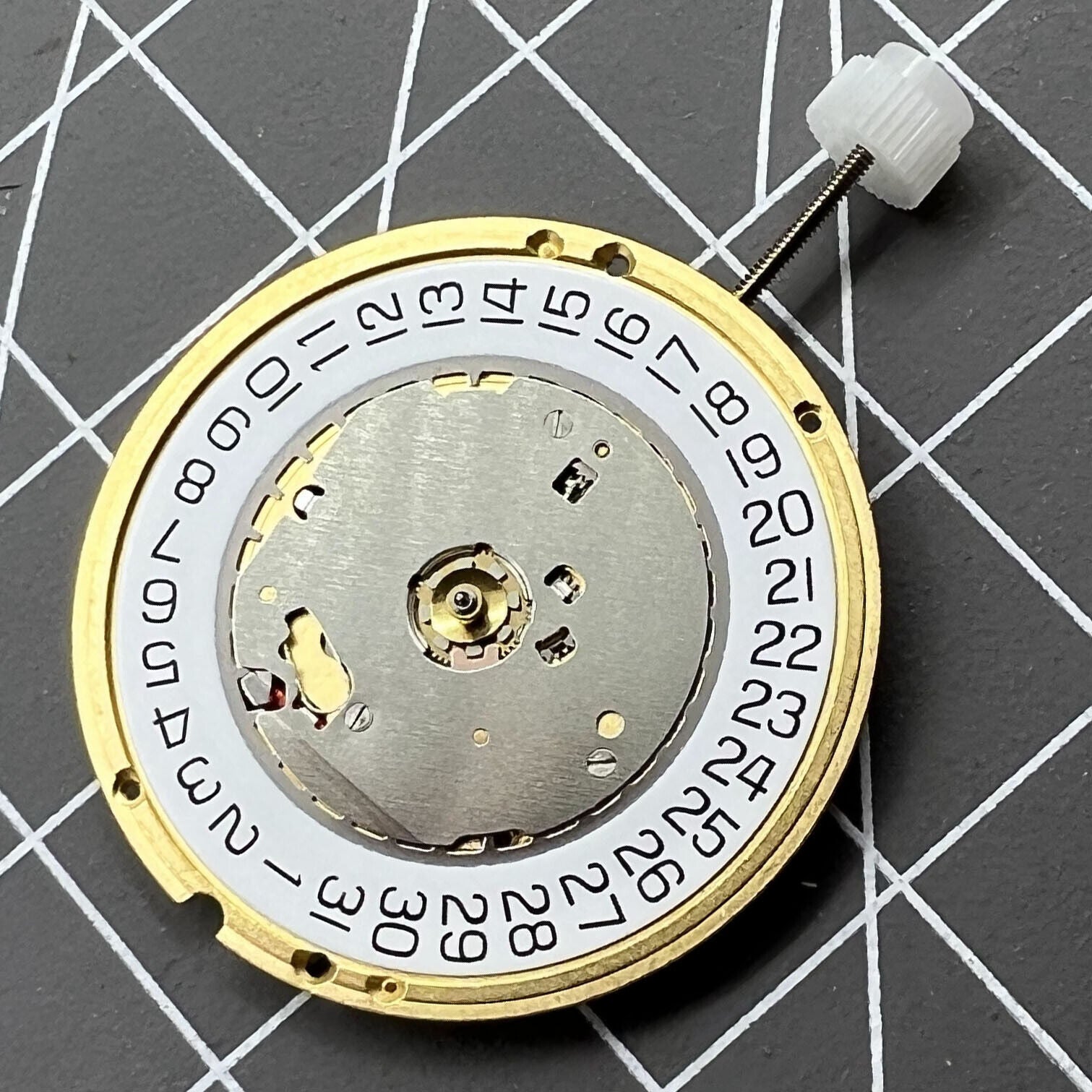 1. ETA E64.111 Swiss quartz watch movement with date at 3 o'clock, 3-hand replacement