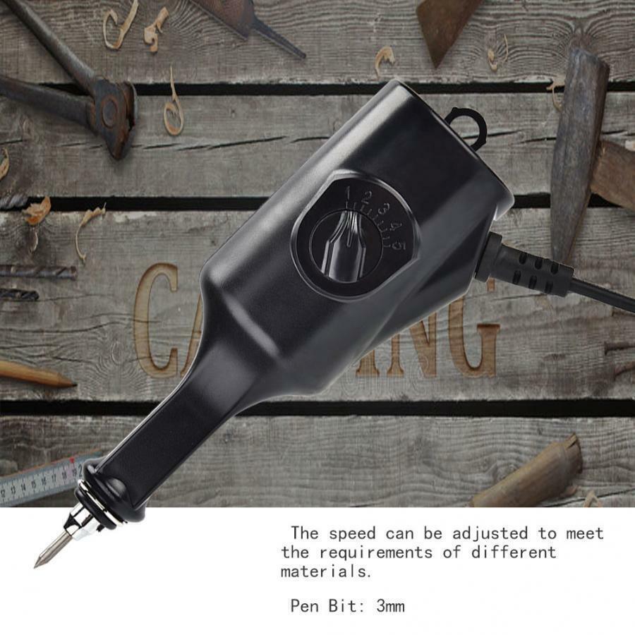 Electric jewelry engraver carving pen for precise lettering and designs on jewelry pieces.