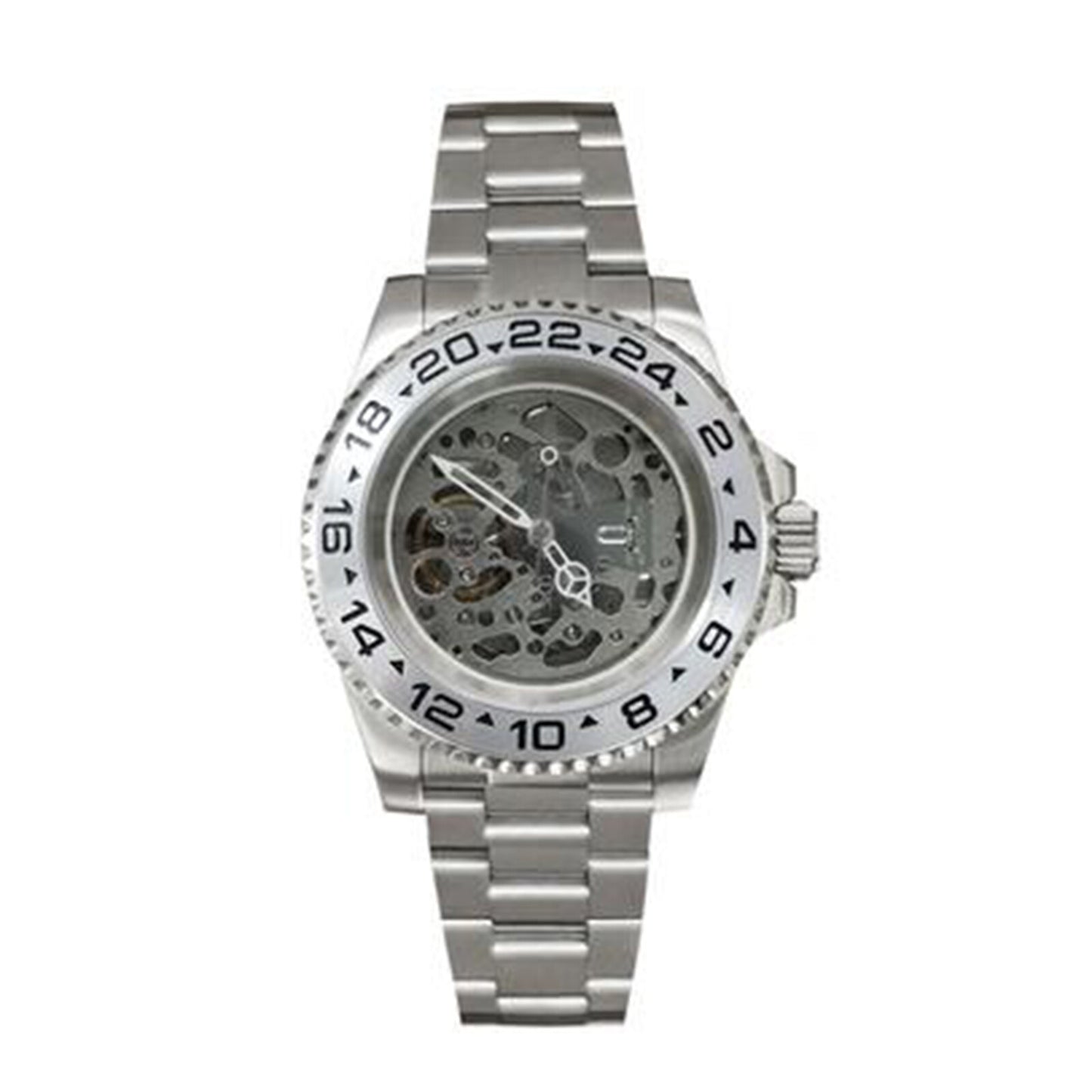 NH70 40mm Stainless Steel Watch Case Sapphire Glass Hollow Dial Luminous Hands