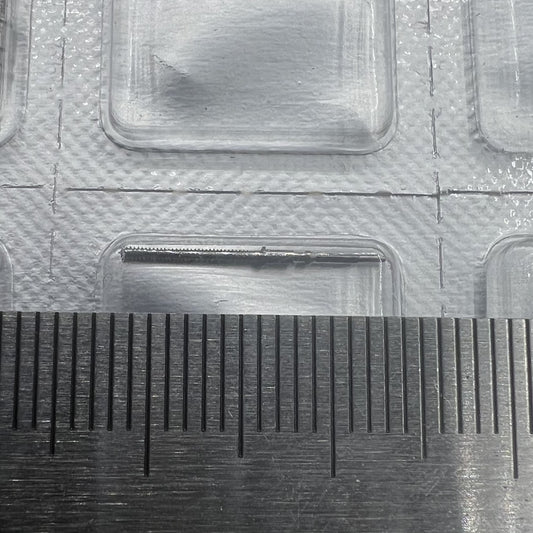 Pair of 2 watch winding stems compatible with ETA G10.211 movement for precise time adjustments.