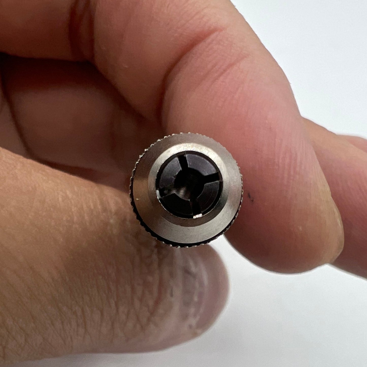 Swiss Bergeon 5679 Pin Vice tool with adjustable openings 0-1.5mm & 1.9-3mm for precise watch repairs.