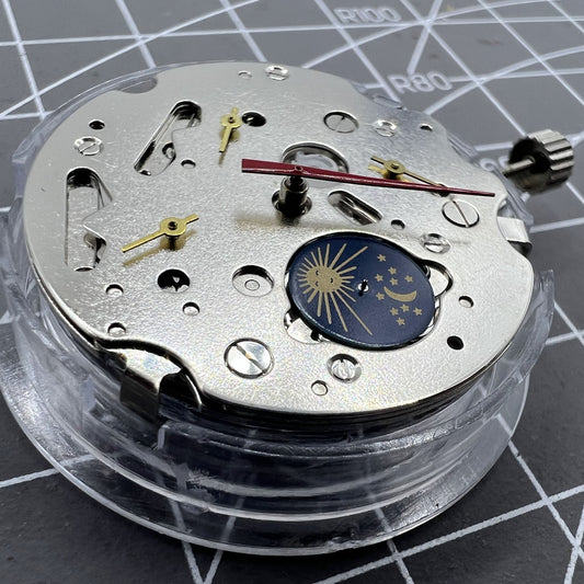 TY2876 T16 watch accessory showcasing automatic mechanical movement with small second display at 3, 6, 9, and 12 o'clock positions.