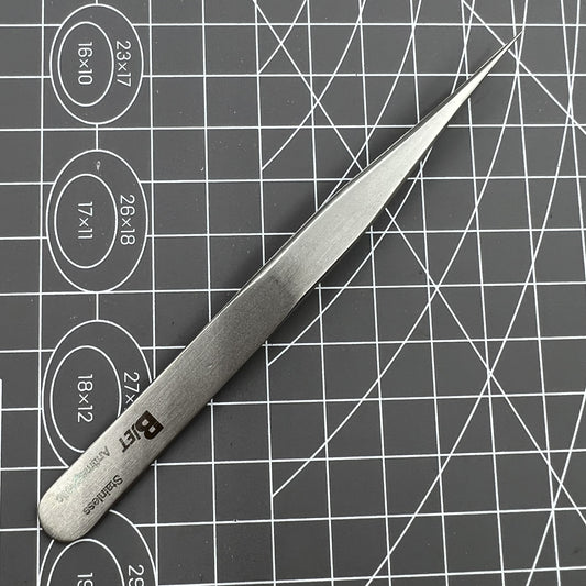 Swiss Made Bergeon 7024-3 anti-magnetic tweezers, 120mm precision tool for watch repair.