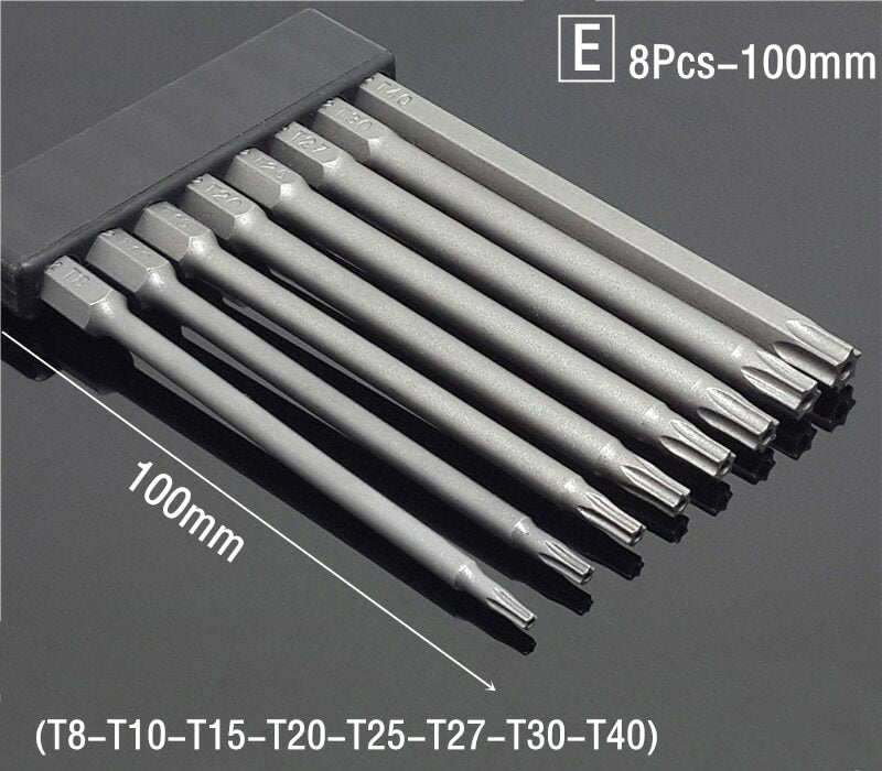 50/75/100/150mm Security Tamper Proof Magnetic Screwdriver Set Drill Bit Screw