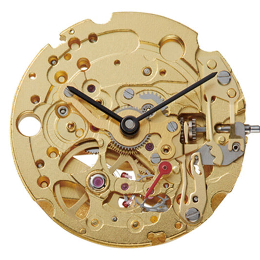 Miyota Citizen 82S5 golden plated automatic mechanical watch movement, precision timekeeping.