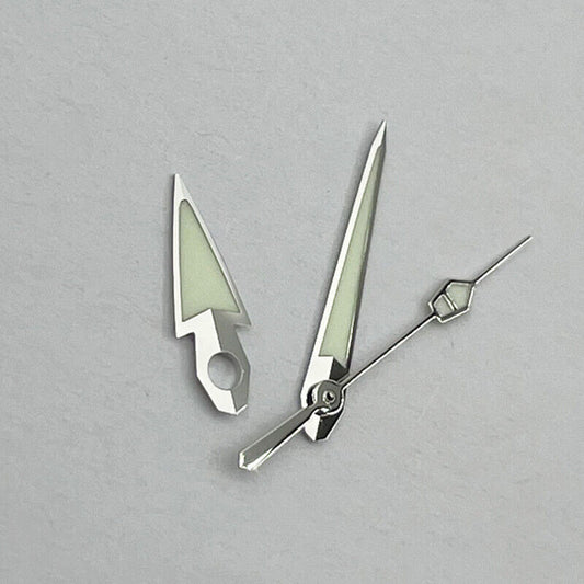 New C3 luminous red and green watch hands set for NH35/36/4R/6R movement by P1-7-C brand.