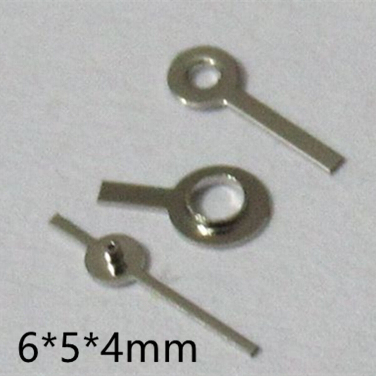 6mm silver square pointed watch hands set compatible with Miyota 2035 2115 2105 2305 2315 movements.