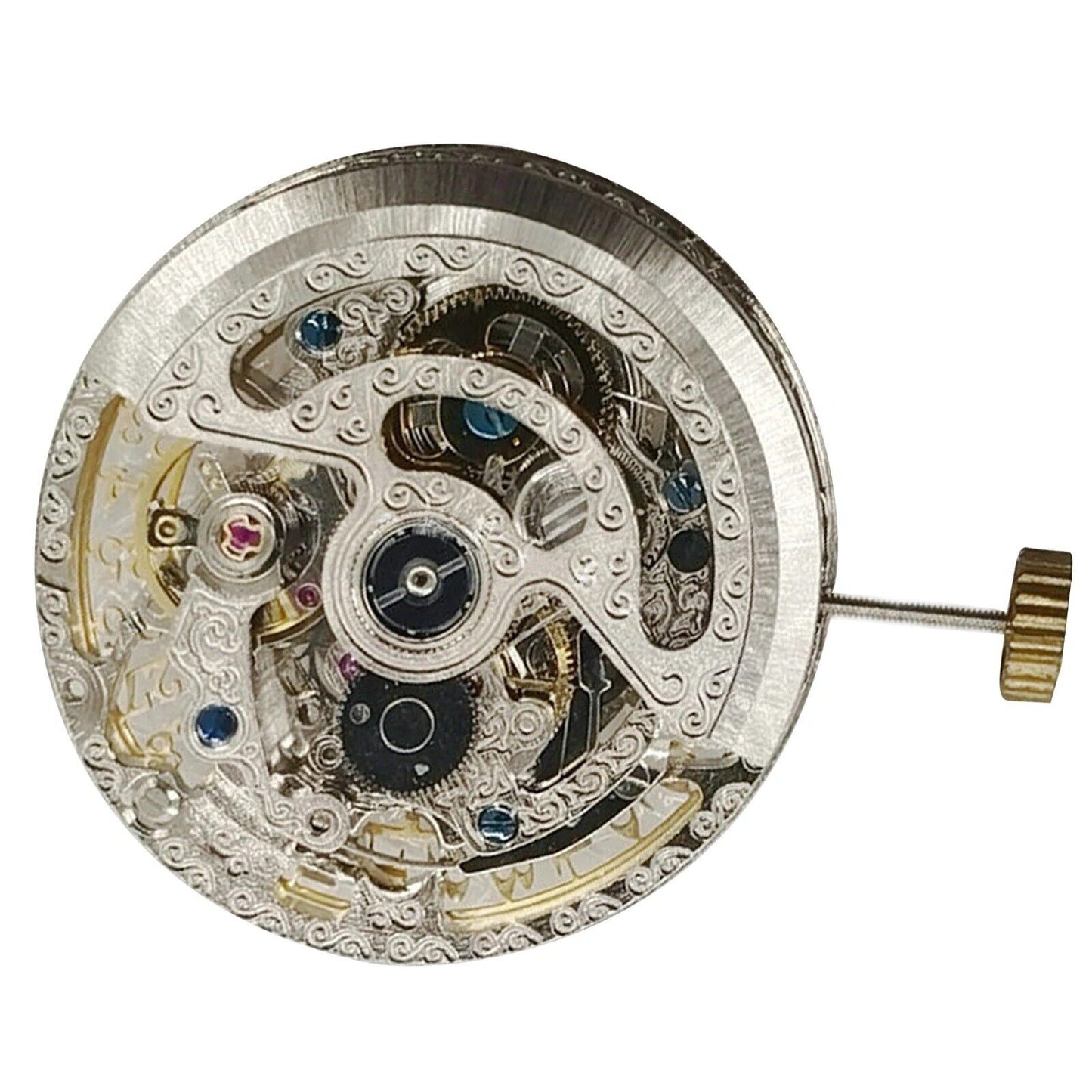 Black Hollow 2189 automatic watch mechanism displaying precise mechanical movement, premium China-made quality.