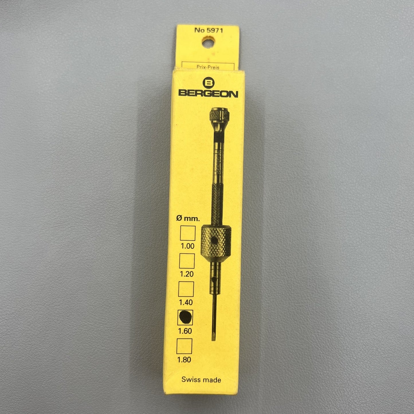 Swiss Bergeon 30081-TAM-160 Size 1.60mm Drum Barrel Watch Screwdiver