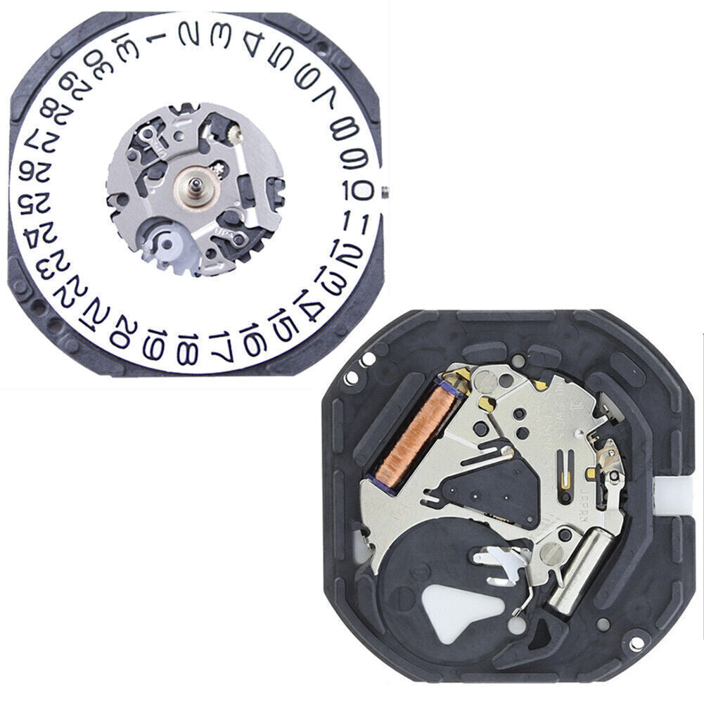 Hattori Epson TMI VX42 VX42E Watch Quartz Movement Date At 3/6 Japan Made
