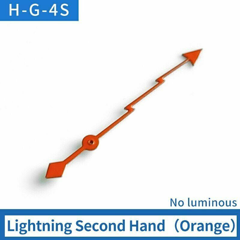 Lightning-style second hand for SKX007 and SKX009 watches, non-luminous, precise fit.
